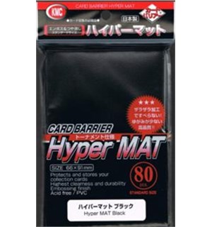 Sleeves Matte Black 80 stk 66X91 KMC KMC Kortbeskytter/DeckProtect 